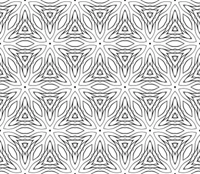 Abstract Vector seamless pattern with abstract floral and leave style Stock Illustration