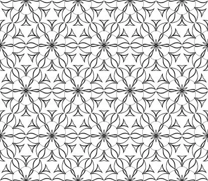 Abstract Vector seamless pattern with abstract floral and leave style Stock Illustration