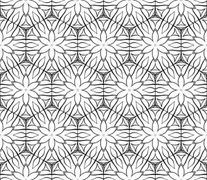 Abstract Vector seamless pattern with abstract floral and leave style Stock Illustration