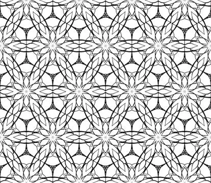 Abstract Vector seamless pattern with abstract floral and leave style Illustrazione stock