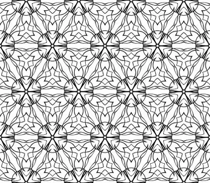 Abstract Vector seamless pattern with abstract floral and leave style Illustrazione stock