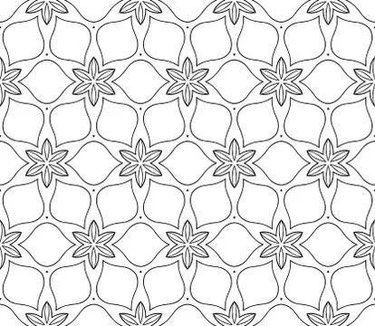 Abstract Vector seamless pattern with abstract floral and leave style Illustrazione stock