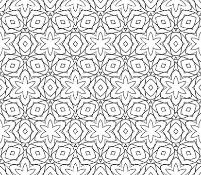 Abstract Vector seamless pattern with abstract floral and leave style Illustrazione stock