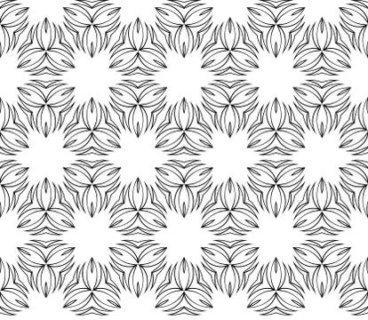 Abstract Vector seamless pattern with abstract floral and leave style Stock Illustration