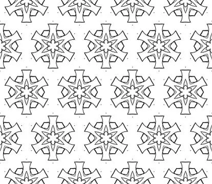 Abstract Vector seamless pattern with abstract floral and leave style Stock Illustration