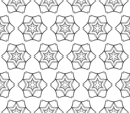 Abstract Vector seamless pattern with abstract floral and leave style Stock Illustration