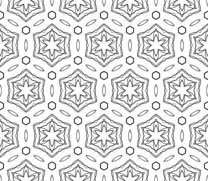 Abstract Vector seamless pattern with abstract floral and leave style Illustrazione stock