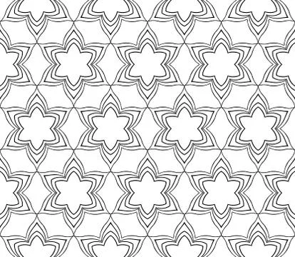 Abstract Vector seamless pattern with abstract floral and leave style Stock Illustration