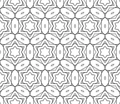 Abstract Vector seamless pattern with abstract floral and leave style Illustrazione stock