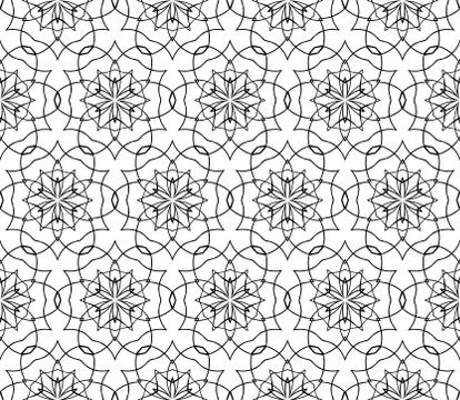 Abstract Vector seamless pattern with abstract floral and leave style Stock Illustration