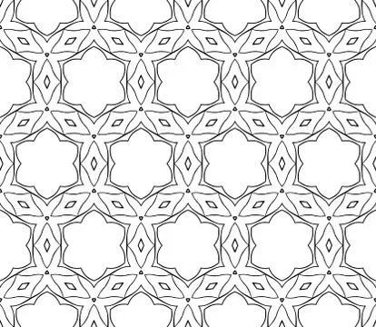 Abstract Vector seamless pattern with abstract floral and leave style Stock Illustration