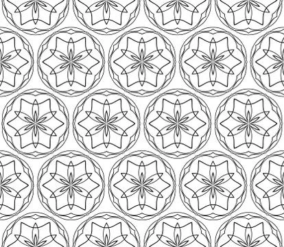 Abstract Vector seamless pattern with abstract floral and leave style Stock Illustration