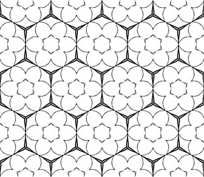 Abstract Vector seamless pattern with abstract floral and leave style Stock Illustration