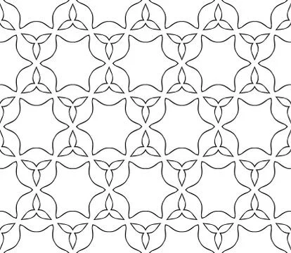 Abstract Vector seamless pattern with abstract floral and leave style Stock Illustration