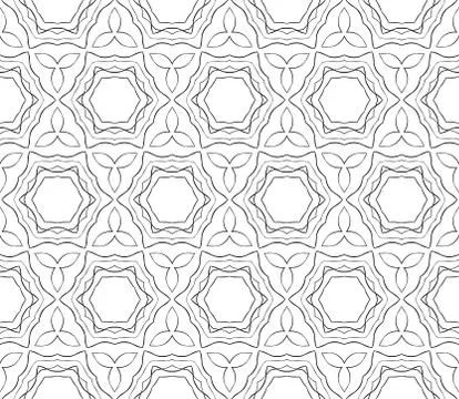 Abstract Vector seamless pattern with abstract floral and leave style Stock Illustration