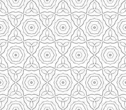 Abstract Vector seamless pattern with abstract floral and leave style Stock Illustration