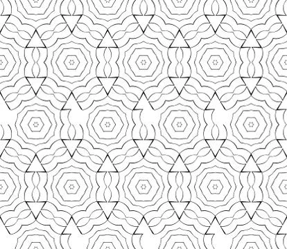 Abstract Vector seamless pattern with abstract floral and leave style Stock Illustration