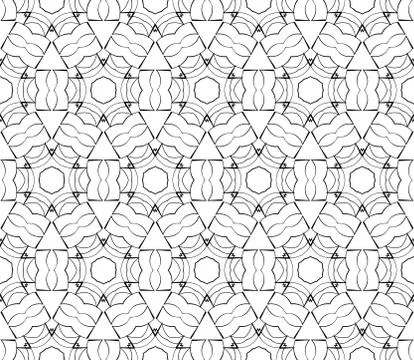 Abstract Vector seamless pattern with abstract floral and leave style Stock Illustration