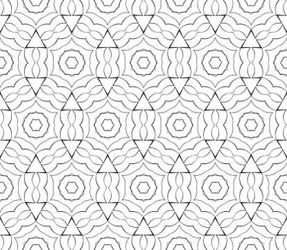 Abstract Vector seamless pattern with abstract floral and leave style Stock Illustration