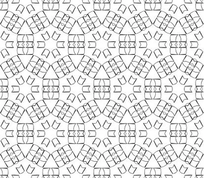 Abstract Vector seamless pattern with abstract floral and leave style Stock Illustration