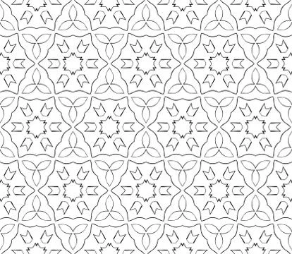 Abstract Vector seamless pattern with abstract floral and leave style Stock Illustration