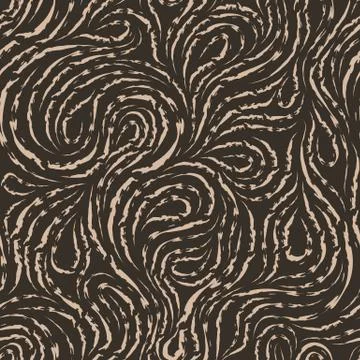 Abstract vector seamless pattern in black color from torn lines in the form of Stock Illustration