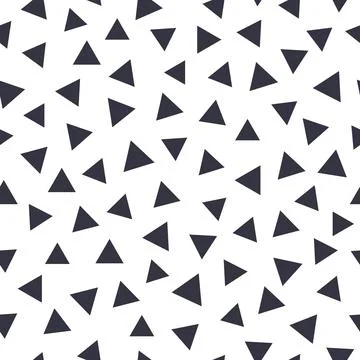 Abstract vector seamless pattern. Black and white triangles pattern Illustrazione stock
