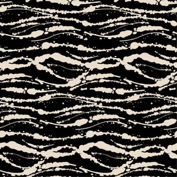 Abstract vector seamless pattern with blob splatter brushes. 스톡 일러스트