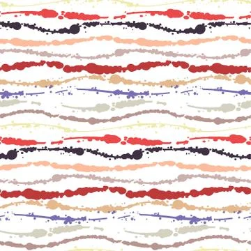 Abstract vector seamless pattern with blob splatter brushes. Stock Illustration