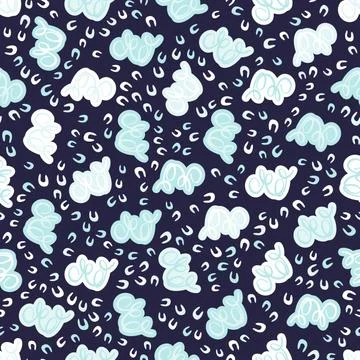 Abstract vector seamless pattern. Childish style minimalistic design with geo Stock Illustration