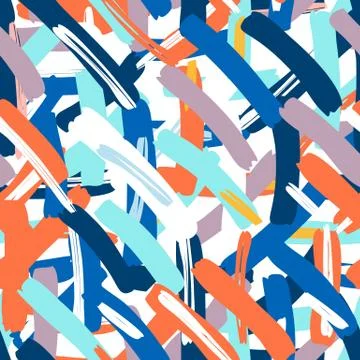 Abstract vector seamless pattern for girls, boys, clothes. Creative backgroun Stock Illustration