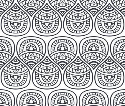 Abstract vector seamless pattern Stock Illustration