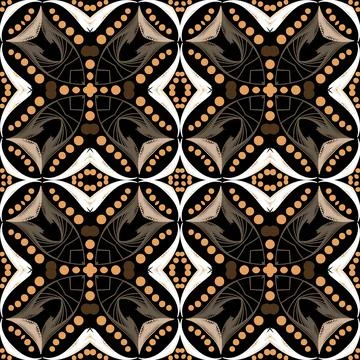 Abstract vector seamless pattern. Line art modern background. Repeat colorful Illustrazione stock