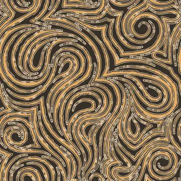 Abstract vector seamless pattern of lines in the form of spirals of loops and Stock Illustration