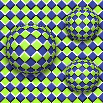 Abstract vector seamless pattern with optical illusion of movement. Stock Illustration