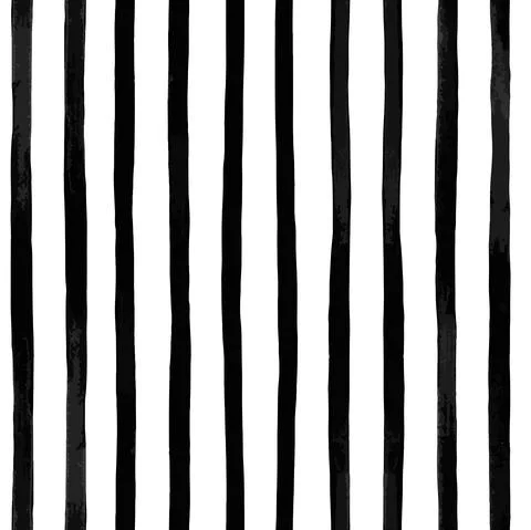 Abstract vector seamless pattern with vertical black and white striped. Vinta Illustrazione stock