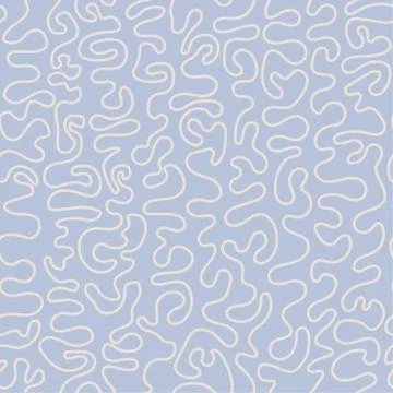 Abstract vector seamless pattern with waving curling lines. Stock Illustration