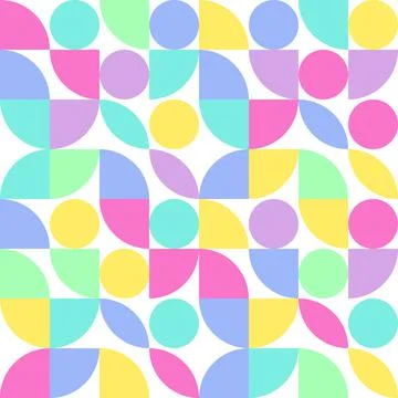 Abstract vector seamless pop art pattern. Colorful disco ornament Stock Illustration