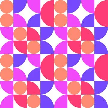 Abstract vector seamless pop art pattern. Colorful disco ornament Stock Illustration