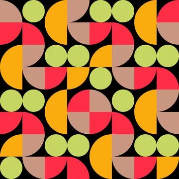 Abstract vector seamless pop art pattern. Colorful disco ornament Stock Illustration