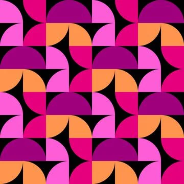 Abstract vector seamless pop art pattern. Colorful disco ornament Stock Illustration
