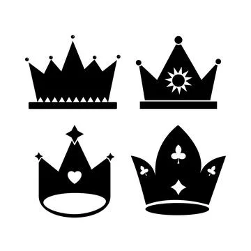Abstract Vector Set of Crown Icons Design Template Stock Illustration