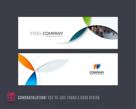 Abstract vector set of horizontal website banners with colourful flowers Stock Illustration