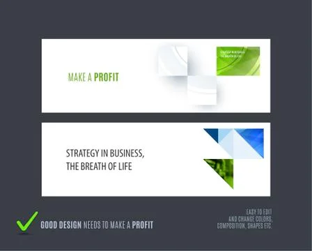 Abstract vector set of horizontal website banners with colourful flowers Stock Illustration