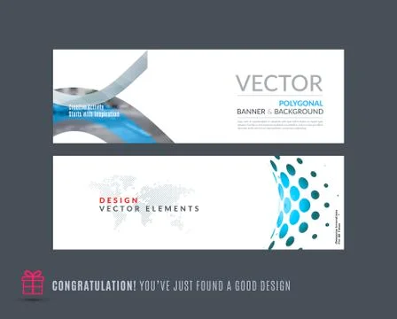 Abstract vector set of modern horizontal website banners with colourful soft Stock Illustration
