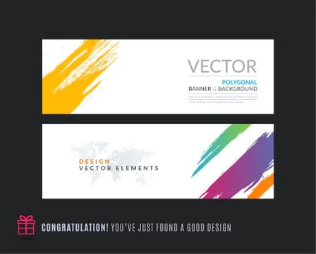 Abstract vector set of modern horizontal website banners Stock Illustration