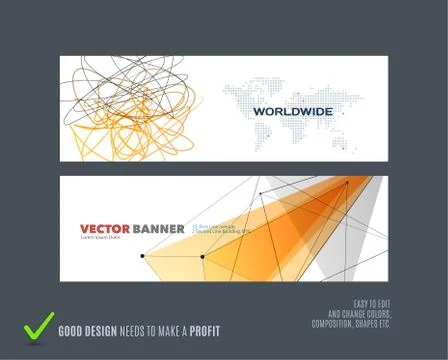 Abstract vector set of modern horizontal website banners Stock-Illustration