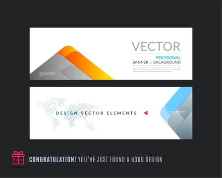 Abstract vector set of modern horizontal website banners Stock Illustration