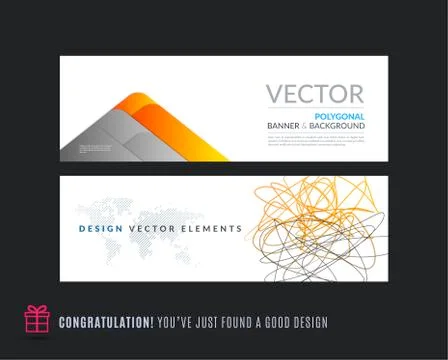 Abstract vector set of modern horizontal website banners Illustrazione stock