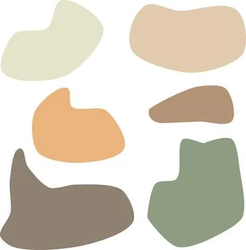 Abstract vector set of shapes clipart in boho style Stock Illustration